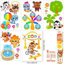 Zoo Animals Kids Wall Decals. Removable Peel & Stick Vinyl Wall Decor Stickers for Nursery, Playroom Decoration. Wall Decal for Boys and Girls