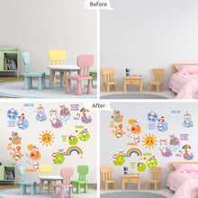 Kids Wall Decals. Sheep Family Four Seasons Wall Stickers for Kids. Removable Vinyl Room Wall Decor for Nursery, Bedroom, Playroom